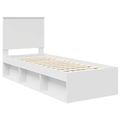 vidaXL Rám postele Biela 75 x 190 cm Masívne borovicové drevo