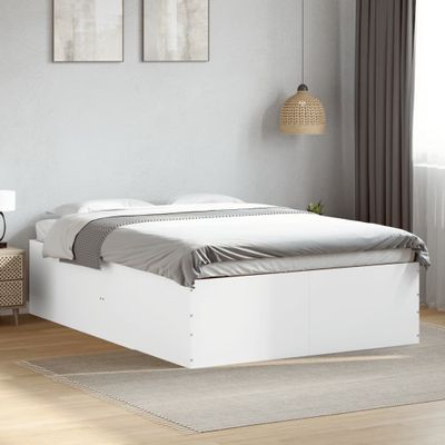 vidaXL Posteľný rám biely 120x190 cm kompozitné drevo