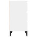 vidaXL Nočný stolík vysoký lesk biely 40x35x70 cm spracované drevo
