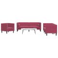 vidaXL 3-miestna Sedacia súprava Chesterfield s opierkami zamat