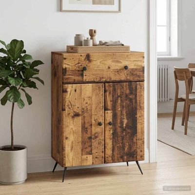 vidaXL Servírovacia skriňa Staré drevo 66 x 34,5 x 90 cm
