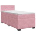 vidaXL Posteľ boxspring s matracom Ružová 90 x 190 cm Zamat