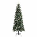vidaXL Umelý vianočný stromček Zelená 240 cm PVC, plast a oceľ