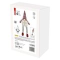 LED vianočný škriatok sediaci, 27 cm, 3x AA, vnútorný, teplá biela
