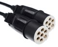 Propojovací spirálový kábel 7pin typ S TRAILER CABLE 10, plastová zástrčka, 24V, 3,5m SIXTOL