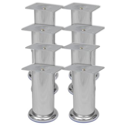 vidaXL Okrúhle nohy na pohovku 8 ks 120 mm chrómové