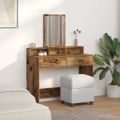 vidaXL Toaletný stolík Staré drevo 100 x 41 x 140 cm Kompozitné drevo
