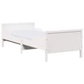 vidaXL Rám postele s predĺžiteľným matracom Biela 80 x 200 cm