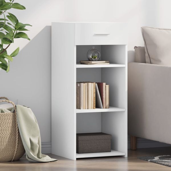 vidaXL Komoda biela 40x42,5x93 cm kompozitné drevo
