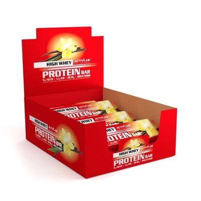 Proteínová tyčinka High Whey - ActivLab, vanilka, 24 x 80 g