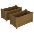 vidaXL Záhradné kvetináče 2 ks medovo-hnedé 60x31x31 cm borovicový masív