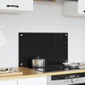 vidaXL Kuchynský obklad Čierna 70 x 40 cm tvrdené sklo
