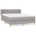 vidaXL Boxspring posteľ s matracom bledosivá 140x200 cm látka