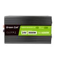 Green Cell INVGC24P3000LCD automobilový menič napätia 24V/230V 3000W/6000W, LCD displej
