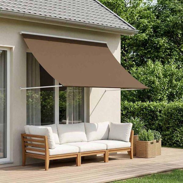 vidaXL Markíza Sivohnedá 150 x 150 cm 180 g / m² polyester s PU povrchom