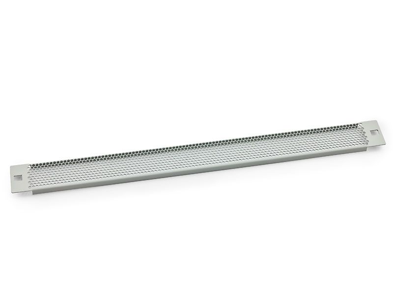 19' záslepka 1U plastový zámok, sito 75%-4mm, sivá