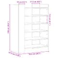 vidaXL Botník hnedý dub 74,5x37,5x100 cm kompozitné drevo