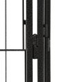 vidaXL Ohrádka pre psov 20 panelov čierna 100x50 cm práškovaná oceľ