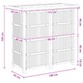 vidaXL Exteriérový barový stôl Prírodná 115 x 55 x 105 cm Bambus