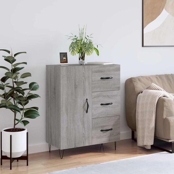 vidaXL Komoda sivý dub sonoma 69,5x34x90 cm kompozitné drevo