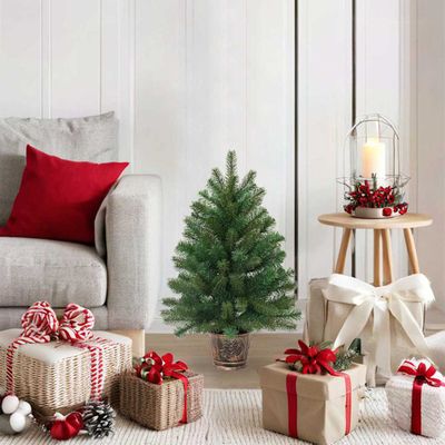 vidaXL Umelý vianočný stromček so stojanom Zelená 75 cm PVC, PE a oceľ