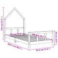vidaXL Rám detskej postele biely 90x200 cm masívna borovica