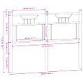 vidaXL Náhradné čelo postele, dub sonoma 120 cm, kompozitné drevo a oceľ