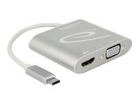 Externý video adaptér - STDP4320 - USB-C - HDMI, VGA - strieborná - maloobchod
