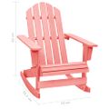 vidaXL Záhradná hojdacia stolička Adirondack jedľový masív ružová