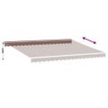 vidaXL Automaticky zaťahovacia markíza s LED hnedá 450x350 cm