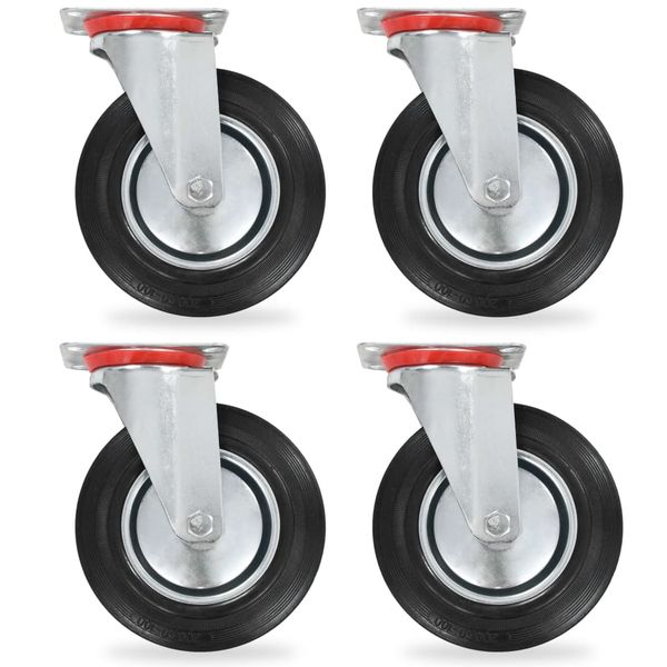 vidaXL Otočné kolieska 4 ks 200 mm