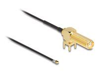 Anténny kábel SMA 90° PCB konektor priechodný