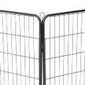 vidaXL Oceľová ohrádka pre psov s 8 panelmi 80x100 cm čierna