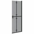 vidaXL Rám pre sprchu bez dverí Čierna 70 x 6,5 x 190 cm