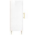 vidaXL Komoda lesklá biela 34,5x34x90 cm spracované drevo