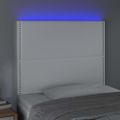 VidaXL Čelo postele biele 80x5x118/128 cm umelá koža