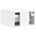 vidaXL Nástenná nočná skrinka Biela s vysokým leskom 34,5 x 33 x 20 cm