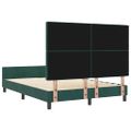 vidaXL Posteľ s pružinovým rámom Tmavozelená 140 x 190 cm Zamat