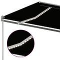 vidaXL Automatická markíza, LED a senzor vetra 6x3,5 m, antracitová