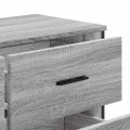 vidaXL Komoda so zásuvkami sivá sonoma 91x35,5x74,5cm kompozitné drevo