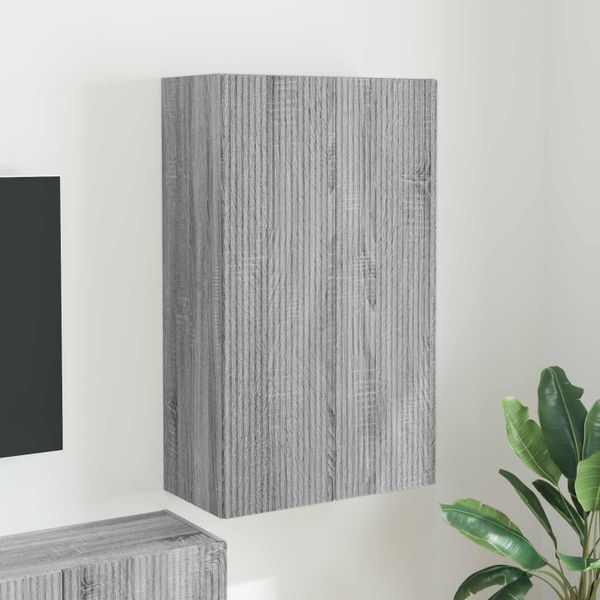 vidaXL TV nástenná skriňa Nástenný Sivý Sonoma 59,5 x 31 x 100 cm