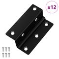 vidaXL Pánt 12 ks Čierna 38 x 17 x 60 mm Železo