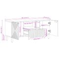 vidaXL TV skrinka Hnedá 105 x 33,5 x 46 cm Masívne mango drevo