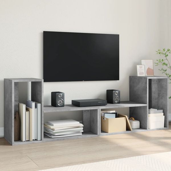 vidaXL TV skrinky 2 ks betónovosivé 75x30x50 cm kompozitné drevo