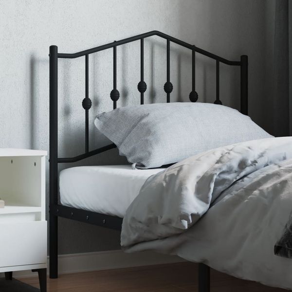 vidaXL Kovové náhradné čelo postele čierne 90 cm