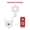 GoSmart LED stolná lampa Hexagon biela, 6 častí, RGBIC stmievateľná, WiFi