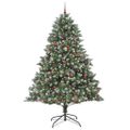 vidaXL Umelý vianočný stromček Zelená 240 cm PVC, plast a oceľ