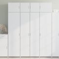 vidaXL Vysoká skrinka biela 80x42,5x185 cm kompozitné drevo
