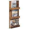 vidaXL Regál na časopisy Staré drevo 43 x 11 x 102 cm Kompozitné drevo