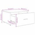 vidaXL Zásuvkový kabinet 55 x 45 x 31 cm Sonoma dub